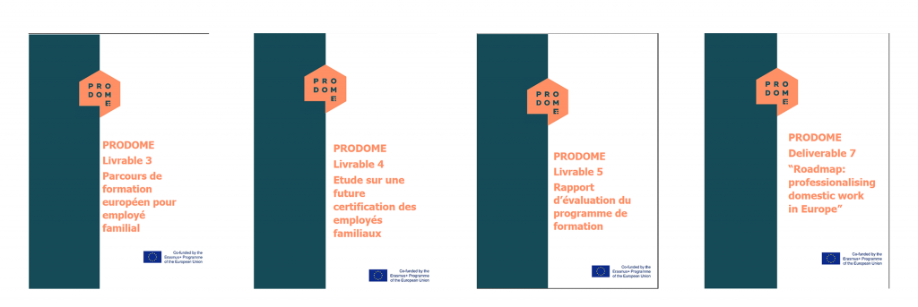 Les livrables du projet sont disponibles en ligne  Prodome, le projet